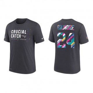 Stephon Gilmore New England Patriots Nike Charcoal 2021 NFL Crucial Catch Performance T-Shirt