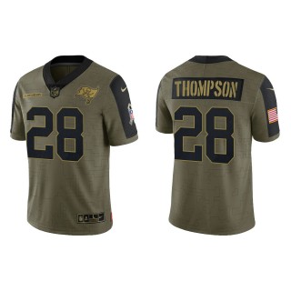 Men's Darwin Thompson Tampa Bay Buccaneers Olive 2021 Salute To Service Limited Jersey
