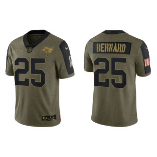 Men's Giovani Bernard Tampa Bay Buccaneers Olive 2021 Salute To Service Limited Jersey