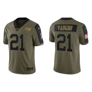 Men's Ke'Shawn Vaughn Tampa Bay Buccaneers Olive 2021 Salute To Service Limited Jersey