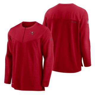 Tampa Bay Buccaneers Nike Red Sideline Half-Zip UV Performance Jacket
