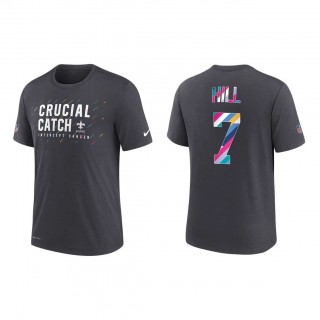 Taysom Hill New Orleans Saints Nike Charcoal 2021 NFL Crucial Catch Performance T-Shirt