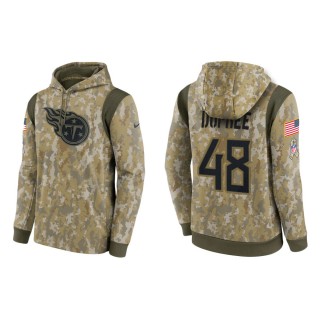 Men's Bud Dupree Tennessee Titans Camo 2021 Salute To Service Therma Hoodie