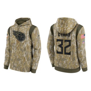 Men's Darrynton Evans Tennessee Titans Camo 2021 Salute To Service Therma Hoodie