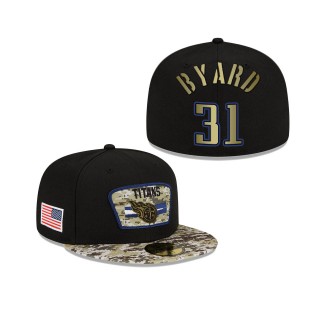 Men's Kevin Byard Tennessee Titans Black Camo 2021 Salute To Service 59FIFTY Fitted Hat