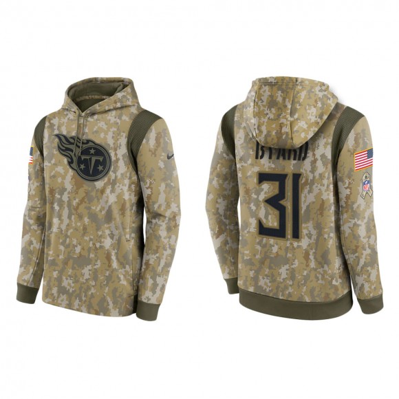 Men's Kevin Byard Tennessee Titans Camo 2021 Salute To Service Therma Hoodie