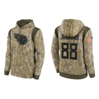 Men's Marcus Johnson Tennessee Titans Camo 2021 Salute To Service Therma Hoodie