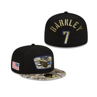 Men's Matt Barkley Tennessee Titans Black Camo 2021 Salute To Service 59FIFTY Fitted Hat