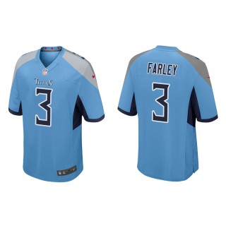 Men's Caleb Farley Tennessee Titans Light Blue 2021 NFL Draft Jersey