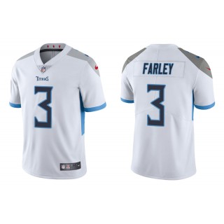 Men's Caleb Farley Tennessee Titans White 2021 NFL Draft Jersey