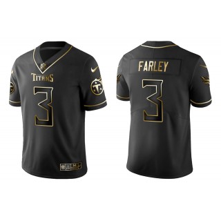 Men's Caleb Farley Tennessee Titans Black Golden Edition Jersey