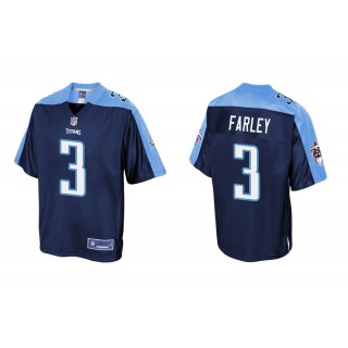 Men's Caleb Farley Tennessee Titans Navy Pro Line Jersey