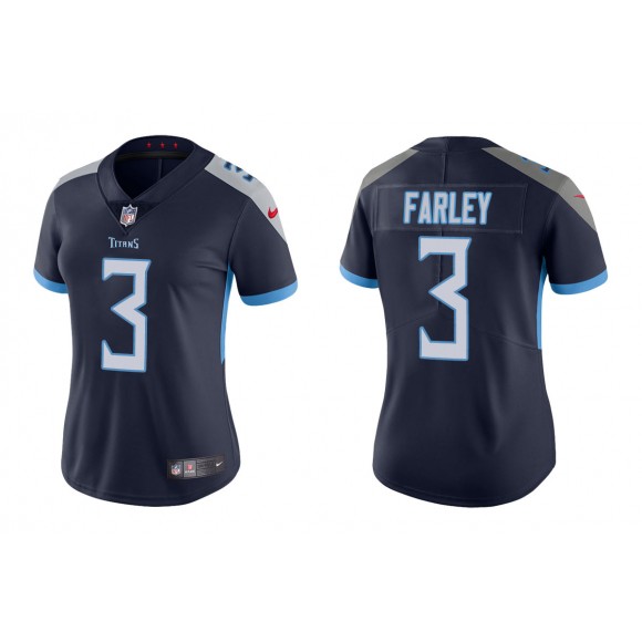 Women's Caleb Farley Tennessee Titans Navy Vapor Limited Jersey