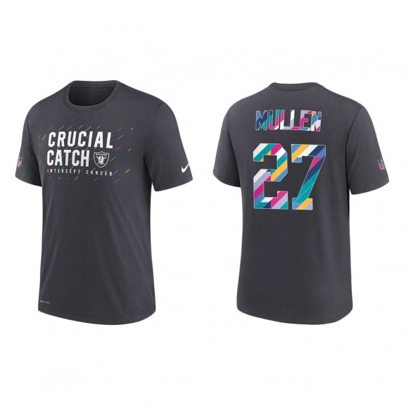 Trayvon Mullen Las Vegas Raiders Nike Charcoal 2021 NFL Crucial Catch Performance T-Shirt