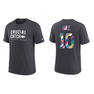 Tyreek Hill Kansas City Chiefs Nike Charcoal 2021 NFL Crucial Catch Performance T-Shirt