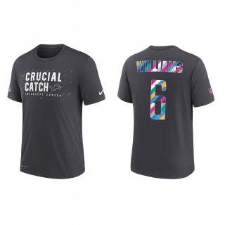 Tyrell Williams Detroit Lions Nike Charcoal 2021 NFL Crucial Catch Performance T-Shirt