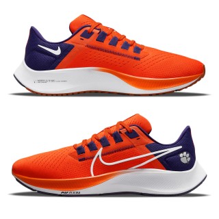 Unisex Clemson Tigers Nike Zoom Pegasus 38 Running Shoe Orange