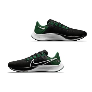 Unisex New York Jets Nike Black Zoom Pegasus 38 Shoes