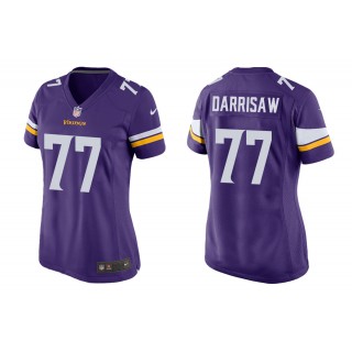 Women's Christian Darrisaw Minnesota Vikings Purple 2021 NFL Draft Jersey