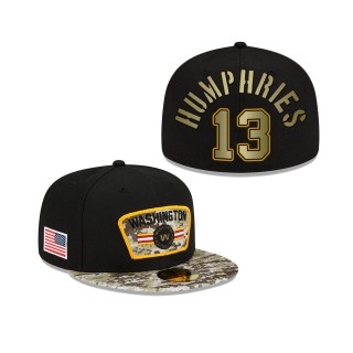Men's Adam Humphries Washington Football Team Black Camo 2021 Salute To Service 59FIFTY Fitted Hat