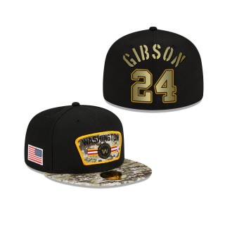 Men's Antonio Gibson Washington Football Team Black Camo 2021 Salute To Service 59FIFTY Fitted Hat