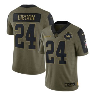 2021 Salute To Service Washington Football Team Antonio Gibson Olive Limited Player Jersey