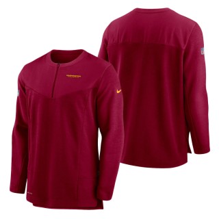 Washington Football Team Nike Burgundy Sideline Half-Zip UV Performance Jacket