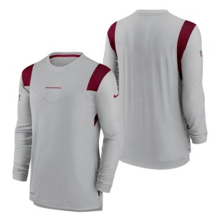 Washington Football Team Nike Gray Sideline Player UV Performance Long Sleeve T-Shirt