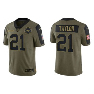 Men's Sean Taylor Washington Football Team Olive 2021 Salute To Service Limited Jersey
