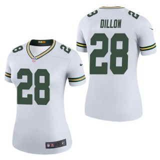 Women's Green Bay Packers A.J. Dillon White Color Rush Legend Jersey