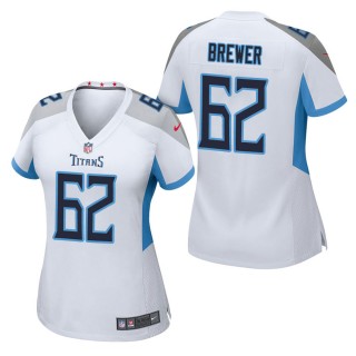 Women's Tennessee Titans Aaron Brewer White Game Jersey