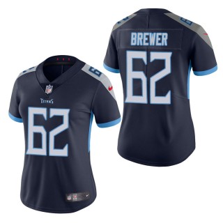 Women's Tennessee Titans Aaron Brewer Navy Vapor Untouchable Limited Jersey
