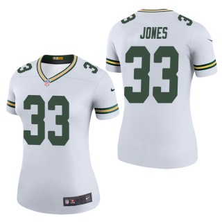 Women's Green Bay Packers Aaron Jones White Color Rush Legend Jersey