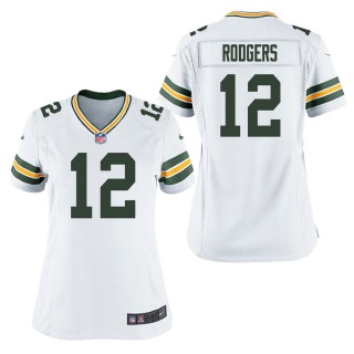 Women's Green Bay Packers Aaron Rodgers White Game Jersey