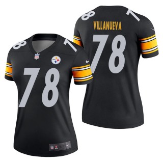 Women's Pittsburgh Steelers Alejandro Villanueva Black Legend Jersey