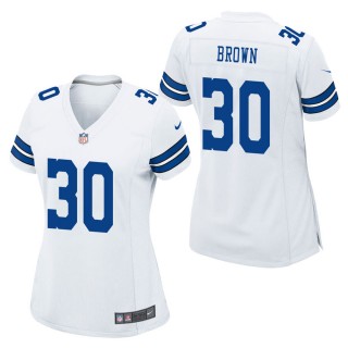 Women's Dallas Cowboys Anthony Brown White Game Jersey