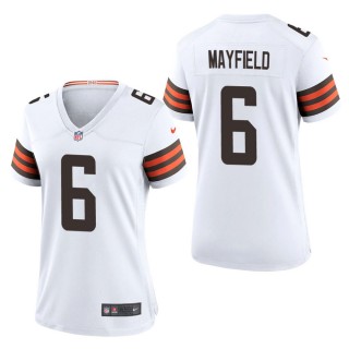 Women's Cleveland Browns Baker Mayfield White Game Jersey