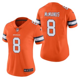 Women's Denver Broncos Brandon McManus Orange Color Rush Limited Jersey