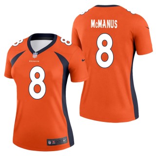 Women's Denver Broncos Brandon McManus Orange Legend Jersey
