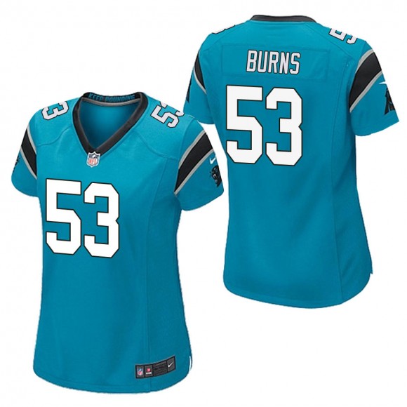 Women's Carolina Panthers Brian Burns Blue Game Jersey