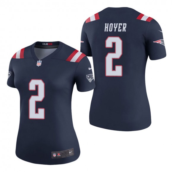 Women's New England Patriots Brian Hoyer Navy Color Rush Legend Jersey