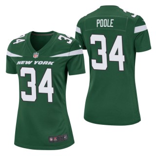 Women's New York Jets Brian Poole Green Game Jersey