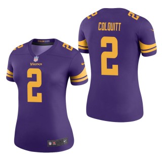 Women's Minnesota Vikings Britton Colquitt Purple Color Rush Legend Jersey