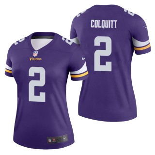 Women's Minnesota Vikings Britton Colquitt Purple Legend Jersey