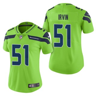 Women's Seattle Seahawks Bruce Irvin Green Color Rush Limited Jersey