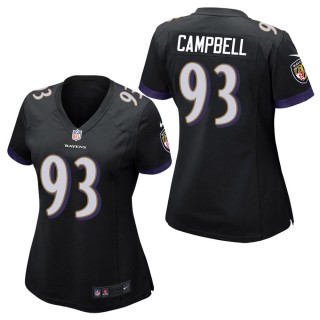 Women's Baltimore Ravens Calais Campbell Black Game Jersey