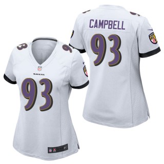 Women's Baltimore Ravens Calais Campbell White Game Jersey