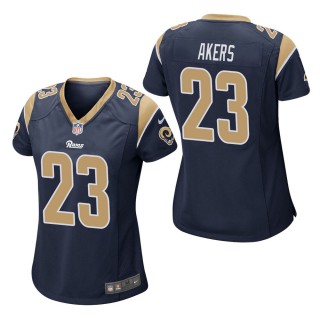 Women's Los Angeles Rams Cam Akers Navy Game Jersey