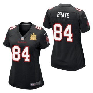 Women's Tampa Bay Buccaneers Cameron Brate Black Super Bowl LV Champions Jersey