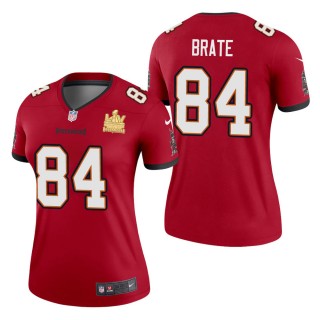 Women's Tampa Bay Buccaneers Cameron Brate Red Super Bowl LV Champions Jersey